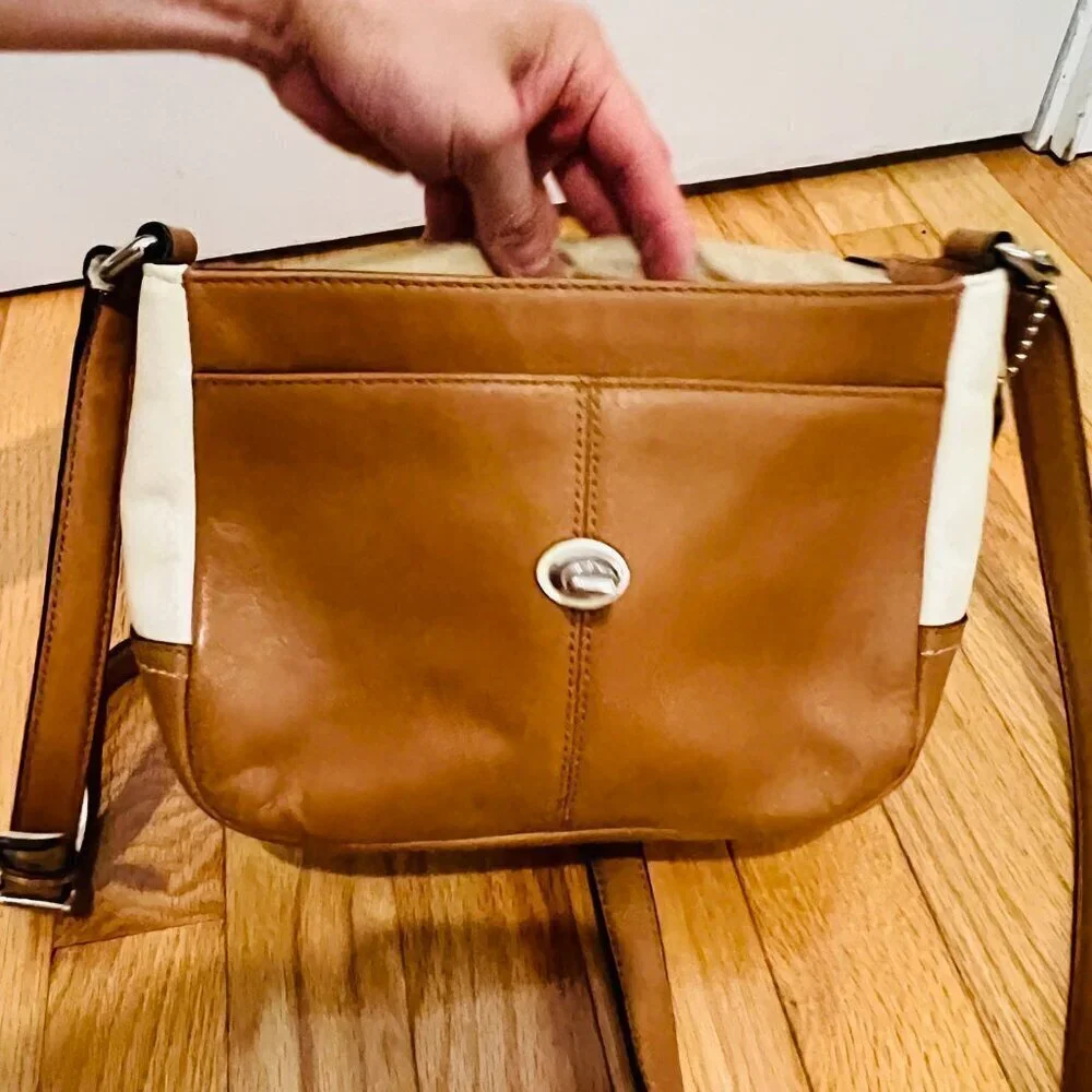 Vintage Y2K 2000 Hobo Coach color block crossbody shoulder bag purse - Picture 5 of 16